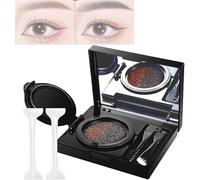 Eyebrow & Eyeliner Cream with Stamp,Multi-functional Double-Headed Eyeliner Stamp, 2 in 1 Waterproof Eyebrow & Eyeliner Cream with Double Ended Brush,Eyebrow Stencil Kit for Women (Brown)