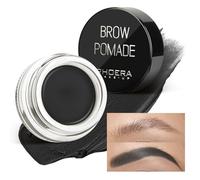 Eyebrow Gel,Eyebrow Brow Pomade Professional Makeup Tinted Eyebrow,24 Hours Long Lasting,Lightweight,Waterproof,Smudge-Proof,Transfer-Proof,Sweat Resistant Brow Cream(6#Jet Black)