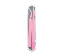 Eyebrow Grooming Beauty Tool ， Trimmer ，Stainless Steel 2Pcs/Set False Eyelashes Extension Remover Tweezer Nipper Makeup Pink(Pink)