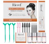 Eyebrow Lamination Kit,Professional Brow Lift Kit Premium Eyebrow Lift Kit Trendy Fuller Brow Look Semi-Permanent Tinting Make Brow Lifted Suitable Result Lasts 6 Weeks For Home Salon Makeup Use