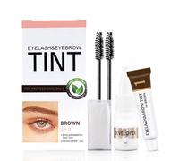 Eyebrow & Lash Tint, Brown Eyebrow Tint Kit, Fast & Easy Brow Dye Starter Kit, Long-Lasting Eye Brow Tint Lash Tint Kit For Natural Trendy Shaping Brow (Brown)