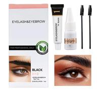 Eyebrow & Lash Tint, Brown Eyebrow Tint Kit, Formula with Fibres for Full Brows & Volume Lashes, Natural Look, Easy Application, Waterproof Finish, Fast & Easy Application with All Tools
