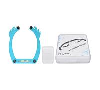 Eyebrow Line Marker Ruler, Microblading Eyebrow Mapper Tool, Foldable Arch Design with Adjustable Screw for Precise Mapping, High Accuracy Bow Shaped Level Measuring Ruler for Salo (Blue)