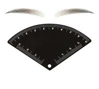 Eyebrow Mapping Ruler - Precision Stainless Steel Guide, Quick Shaping Tool | Adjustable Cosmetic Measuring Aid, Symmetry Layout, Portable Care Accessories for Salon/Travel Sitting