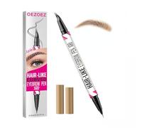 Eyebrow Pen 30° Curved, Magic 2 In 1 Eyebrow Pencil Pro With Micro-Fine Tip For Natural Hair Like Effect, Waterproof Smudge Proof Brow Definer Light Brown