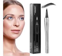 Eyebrow Pen - 4-Tip Precision Brow Marker Creating Hair-Like Strokes, Smooth Application for Defined Brows | Waterproof Smudge-Resistant Long-Wear Enhancer Makeup Artists and Everyday Beauty