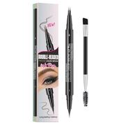 Eyebrow Pen - Eyebrow Pencil, Waterproof Long-Lasting Brow Definer, Double-Ended Eye Brow Pencils With Brush | Smudge-Proof Formula, Easy To Apply, Ideal For All-Day Wear And Definition