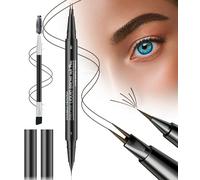 Eyebrow Pen Gifts for Women Girls, 2025 Microblading Eyebrow Brow Pencil 2-in-1 Dual-Ended with Micro-Fork-Tip and Precise Brush-Tip (Black Brown)