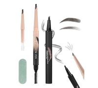 Eyebrow Pen Kit, Microblading Eyebrow Pencil & Gel Eyebrow with Replacement Lead, Long-Lasting Waterproof, Quickly Sculpt and Fill in Eyebrows, Multipurpose Eyebrow Colour Makeup Set for Women-03