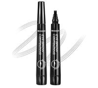 Eyebrow Pen Liquid Eyebrow Pencil - Professional Microblade Eyebrow Pen - Magical Precise Waterproof Brow Pen 4 Tipped Precise Brow Pencil Waterproof with a Micro-Fork Tip Applicator (Black-05)