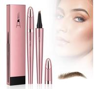 Eyebrow Pencil, 2025 New Eyebrow Pencil with 4 Fork Tip, Waterproof Brow Pencil for Natural-Looking Hair-Like Defined Brows, Microblading Pen, Long-Lasting for 24 HR Wear (Light Brown)