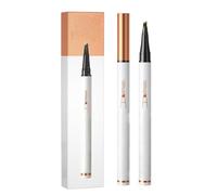 Eyebrow Pencil, 2025 New Waterproof Eyebrow Pen, with 4-Fork-Tip & Precise Brush-Tip Create Natural Hair-Like Brows, Fuller Brows, Waterproof, Sweat (Black)