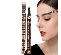 Eyebrow Pencil - Brow Pencils For Women | Waterproof Liquid Brow Pens With 4 Tip, Portable Makeup Supplies, Long Lasting Coloring Tool Portable For Men And Women