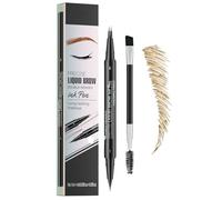 Eyebrow Pencil - Eyebrow Pen - Brow Pencil - Microblading Eyebrow Pen 2-In-1 Dual-Ended With 2-Fork-Tip And Precise Brush-Tip - Waterproof Long Lasting Last All-Day Eye Brow Create（Light Brown）