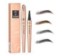 Eyebrow Pencil, Eyebrows Pen with 4 Micro-Fork Tip Long-lasting Waterproof Eyebrow Pen and Smudgeproof Brow Pen,Creates Natural Looking Defined Eyebrows(Dark Brown)