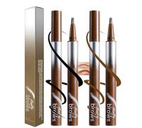 Eyebrow Pencil Kit, 2-Piece Cool Grey And Gentle Brown Hair Stroke Pens | Multi-Pronged Applicator Tips, Fine Brow-Like Lines, Buildable Colour, Capped Design, For Daily Makeup And Travel Touch-Ups