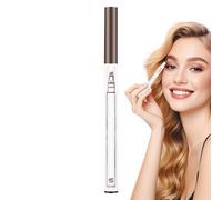 Eyebrow Pencil, Long Lasting Waterproof Brow Pen, 4 Tip Portable Makeup Tool, Smudge-Resistant Beauty Kit for Ladies Girls Travel Grooming Touch Ups Black, Gray, Brown