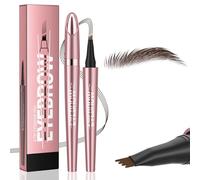 Eyebrow Pencil, Microblading Eyebrow Pen, Eyebrow Pen with 4 Micro-Fork Tip Long-lasting Waterproof Smudgeproof Brow Pen Creates Natural Looking Defined Eyebrows (Dark Brown)