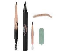 Eyebrow Pencil, Microblading Eyebrow Pencil Set, Blade Tip + Square Tip, Replaceable Core, for Natural Hair-Like Brows, Light Brown