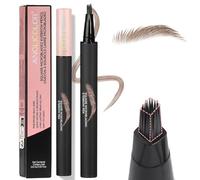 Eyebrow Pencil, Ruicen Eyebrow Pen with Brow-Fection Angled Brush, Wild Natural Brow Pencil for Realistic Hair-Like Brows, Easy to Color, Waterproof, Lasts All Day - 03# SLATE BROWN