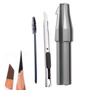 Eyebrow Pencil Sharpener | Cosmetic Sharpening Tool - Cosmetic Pencil Sharpener with Eyebrow Brush and Cutter, for Women Beauty Art Home Salon Travel