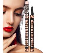 Eyebrow Pencil, Waterproof Liquid Brow Pen, Color Black, Portable Makeup Supplies, portable eyebrow makeup, Long Lasting Coloring Tool for Men and Women