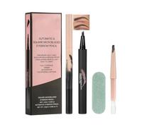 Eyebrow Pencil, Waterproof Smudge-Proof Dual-Ended Liquid Brow Pen with Quick-Dry Tint.Creates 5-Minute Natural Brows.Gel Texture Fills Sparse Areas and Defines Gaps for Long-Lasting(Gray Black)