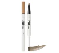 Eyebrow Pencil with Eyebrow Gel,Dark Brown E-yebrow Pencil,2-In-1 E-yebrow Pen & Tinted Brow Gel,4 Fork Tip & Precise Brush-Tip for Fuller-Looking Defined Brows,Ey-ebrow P-encil,Light Brown