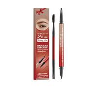 Eyebrow Pencils for Women, 2-in-1 Eye Brow Pencil with Dual-Brush-Tip & Curved Tip for Natural Fuller-Looking Brows, Precise Hair-Like Strokes for All Brow Types (B)