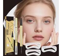 Eyebrow Pencils for Women | Double-Ended 4-Fork Eye Brow Gel Pen,Sweatproof Makeup Supplies, Long-Lasting Cosmetics for Women Girls Daily Commuting Work Dating Travel Sports