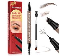 Eyebrow Pencils for Women, Waterproof Eyebrow Pen & Brush, Micro Fork Tip Brow Makeup with Dual-End Brush, Long Lasting, Smudge Resistant, Natural Hair Stroke Eyebrows Filler (Light Brown)