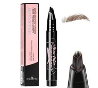 Eyebrow Pencils, Upgrade Eyebrow Pen with Brow-Fection Angled Brush, Hair-Like Strokes, 24hrs Long-Lasting, Waterproof, Smudge-Proof, Easy to Use, Multiple Uses- 01 BROWN