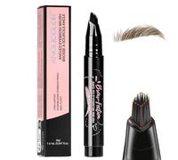Eyebrow Pencils, Upgrade Eyebrow Pen with Brow-Fection Angled Brush, Hair-Like Strokes, 24hrs Long-Lasting, Waterproof, Smudge-Proof, Easy to Use, Multiple Uses- 02 TAWNY BROWN