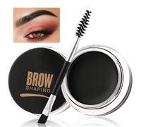 Eyebrow Pomade Gel Black Set, Long-Lasting Eyebrow Tint, Lightweight Brow Soap for Defined Brows, Easy-to-Apply with Dual-Ended Brush, Perfect 24HR Wear, for Filling and Shaping Defined Brows