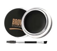 Eyebrow Pomade with Brush, Quick Dry, Lightweight Gel Soap for Bold & Beautiful 3D Brows (Black)