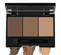 Eyebrow Powder Brow Shaping Kit - Eyebrow Powder Palette Set with Brush and Mirror for Defining, Filling & Sculpting Brows in Dark or Light Brown Shades