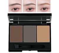 Eyebrow Powder Brow Shaping Kit,Eyebrow Powder Sculpting Kit,Eye/brow Pow/der Palette Set With Brush and Mirror for Defining,Available in Dark & Light Brown Shades,3 Colors Eyebr/ow Shaping K/it#02