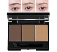 Eyebrow Powder Brow Shaping Kit,Eyebrow Powder Sculpting Kit,Eyeb/row Pow/der Palette Set With Brush and Mir/ror for Defining,Available in Dark & Light Brown Shades,3 Colors Eyeb/row Shaping Ki/t#01