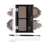 Eyebrow Powder Makeup Kit,2 Colors Waterproof Eye Brow Powder Makeup Palette Long-Lasting for Women,Taupe Brown Brow Fill&Sculpt Natural Eyebrow Contour for Sparse Brow with Brow Brush &Razor-02
