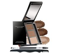 Eyebrow Powder Makeup Kit-3 Colors Eye Brow Tint Palette Long-Lasting Waterproof,Dark Medium light Brown Filler,Fill Sculpt Full Eyebrow,Face Contour for Women,With Mirror,Brow Tool-Set 02