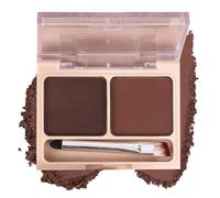 Eyebrow Powder Makeup Kit with Waterproof Formula - Dual Color Brow Palette for Defined Soft Brows Long Lasting Natural Look Include Brush Easy to Use (Espresso Chestnut)