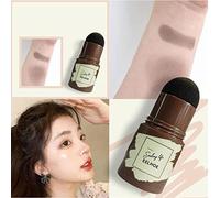 Eyebrow Powder Stamp Shaping Kit w/Eyebrow Stencils Black-brown, Black brown