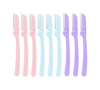 Eyebrow razor, facial hair remover, razor trimmer, shaping device, exfoliating and dermabrasion tools for men and women, 9 packs