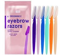 Eyebrow Razor & Facial Razor - Face Razor With NETT Blade - More Precise, Better Exfoliation - Hair Removal & Dermaplaning Blades for Face - Eyebrow Shaver, Face Razors For Women, Face Shaver - 6 PCS