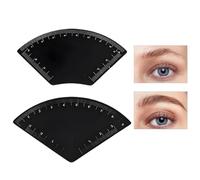 Eyebrow Ruler for Measurement, Pack of 2, Quick Drawing, Easy Mapping, Precision Brow Shaper, Eyebrow Design and Guide Ruler, for Use at Home, Commuting, Makeup and
