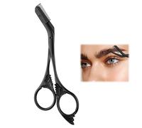 Eyebrow Scissors, 1pcs Stainless Steel Eyebrow Scissors for Women, Brow Scissor, Unisex, for Eyebrows Trimming (Black)