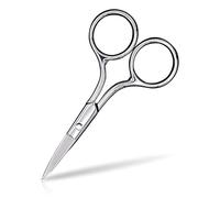 Eyebrow Scissors, Small Scissors for Hair, Eyebrows, Nasal Hair, Beard, Lashes. Stainless Steel Fine Flat Tip Nose Hair Scissors -ASONTAO