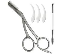 Eyebrow Scissors with Comb, Stainless Steel Eyebrow Trimmer for Men & Women, Beauty Tool for Precision Face Grooming, Elegant Eye Brow Shaping Kit, Ideal for Home, Travel and Daily Salon Care Use