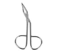 Eyebrow Shaped Stainless Steel Slant Tip Tweezer Eyebrow Straight Tip Clip Hairgripping Eyebrow (Silver)