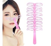 Eyebrow Shaping Stencil Kit - Brow Grooming Guide Template for Symmetry | Reusable Arch Mapping Tool Beauty Makeup Drawing Alignment Assist Kit Salon Home Use Set 5.91x4.72 in